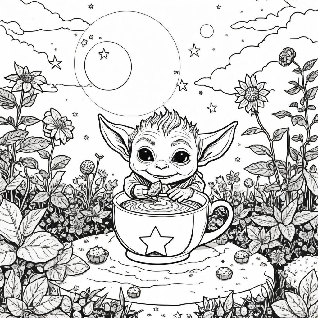 Cozy Goblincore Coloring Pages - 25 Whimsical Fantasy Prints - Image 5