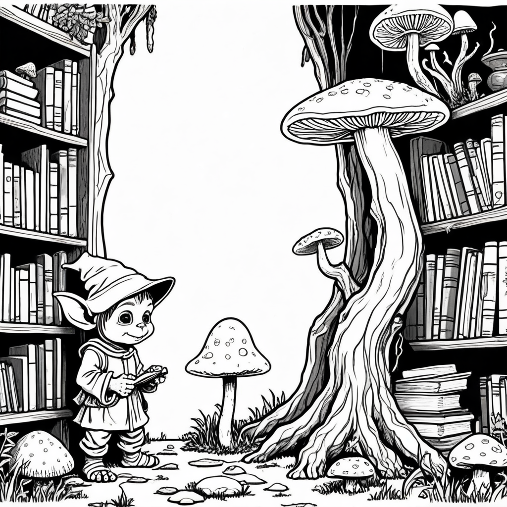 Cozy Goblincore Coloring Pages - 25 Whimsical Fantasy Prints - Image 6