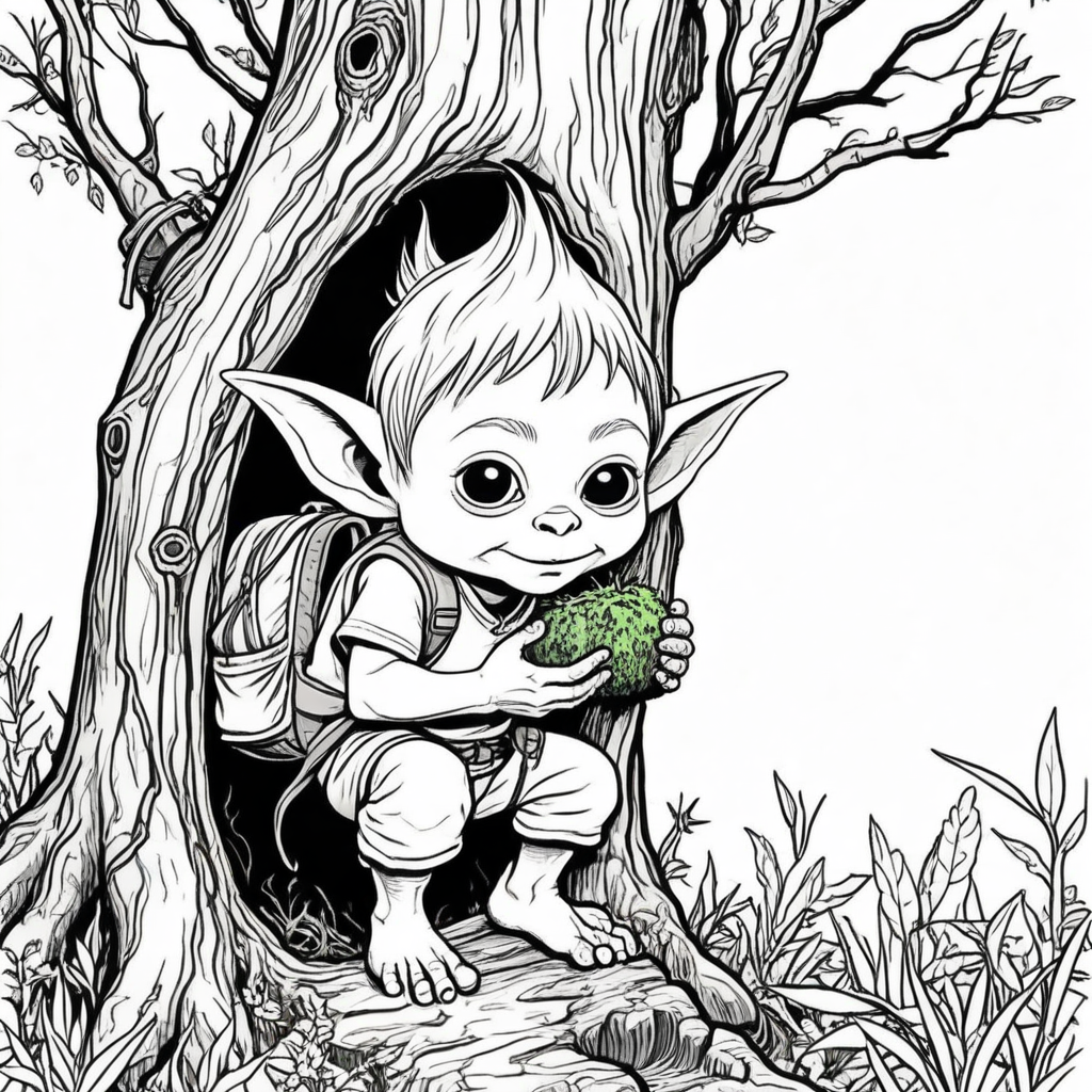 Cozy Goblincore Coloring Pages - 25 Whimsical Fantasy Prints - Image 8