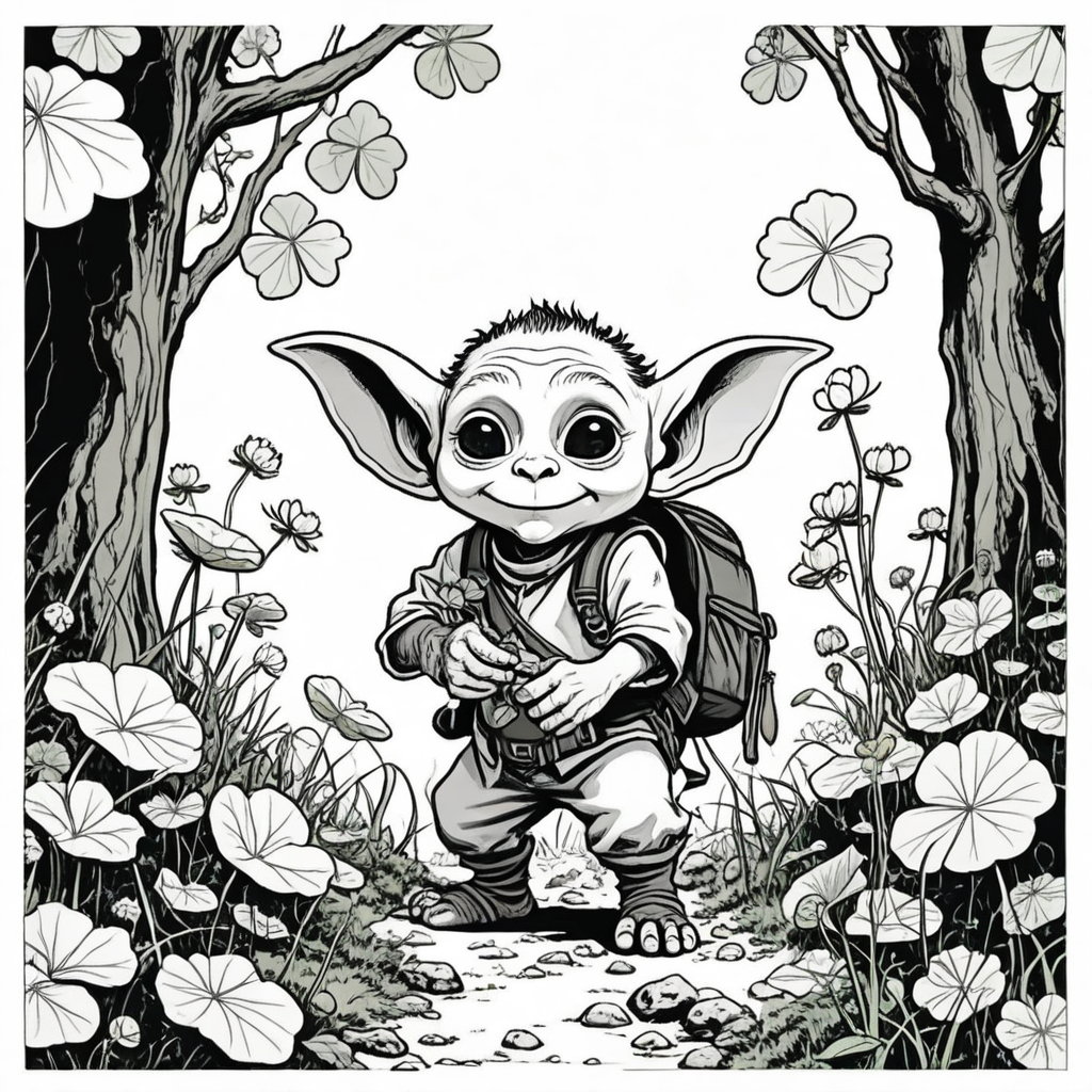 Cozy Goblincore Coloring Pages - 25 Whimsical Fantasy Prints - Image 10