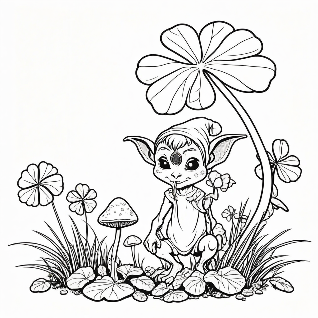 Cozy Goblincore Coloring Pages - 25 Whimsical Fantasy Prints - Image 12