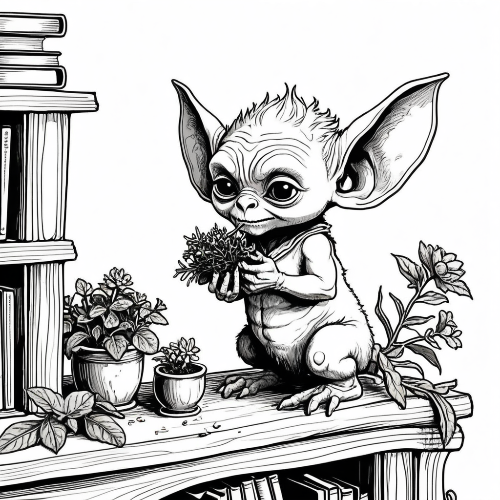 Cozy Goblincore Coloring Pages - 25 Whimsical Fantasy Prints - Image 16