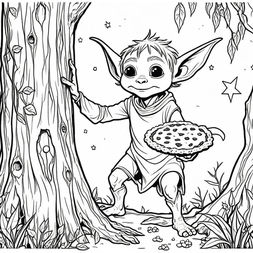 Cozy Goblincore Coloring Pages - 25 Whimsical Fantasy Prints - Image 17