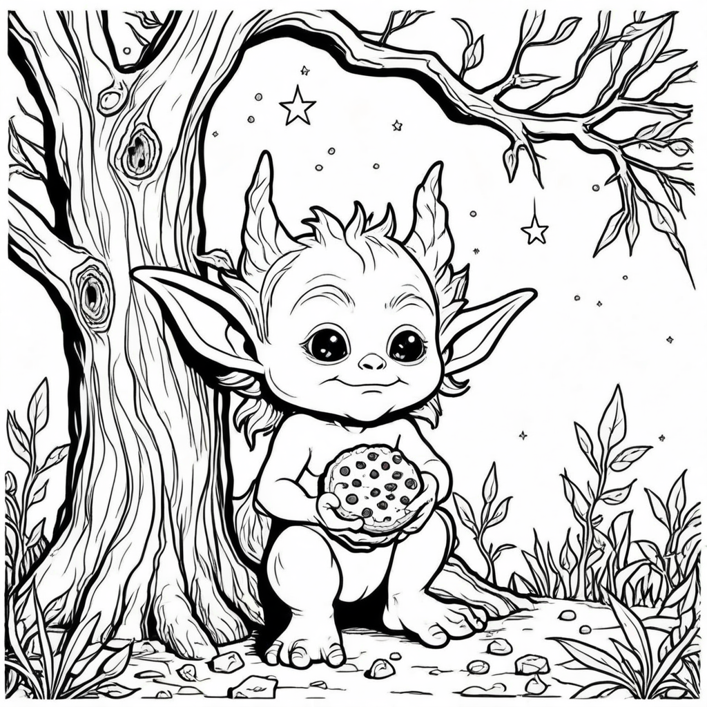Cozy Goblincore Coloring Pages - 25 Whimsical Fantasy Prints - Image 25