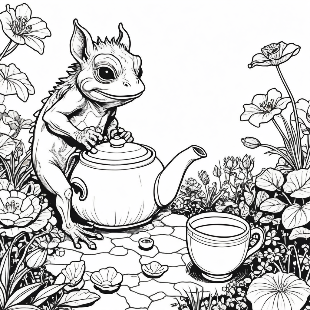 Cozy Goblincore Coloring Pages - 25 Whimsical Fantasy Prints - Image 26