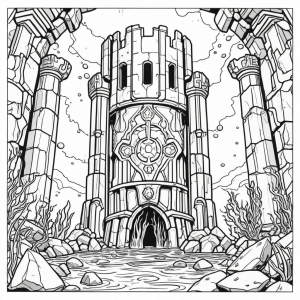 Gamified Adventures Coloring Pages - 25 Fantasy Gaming Designs