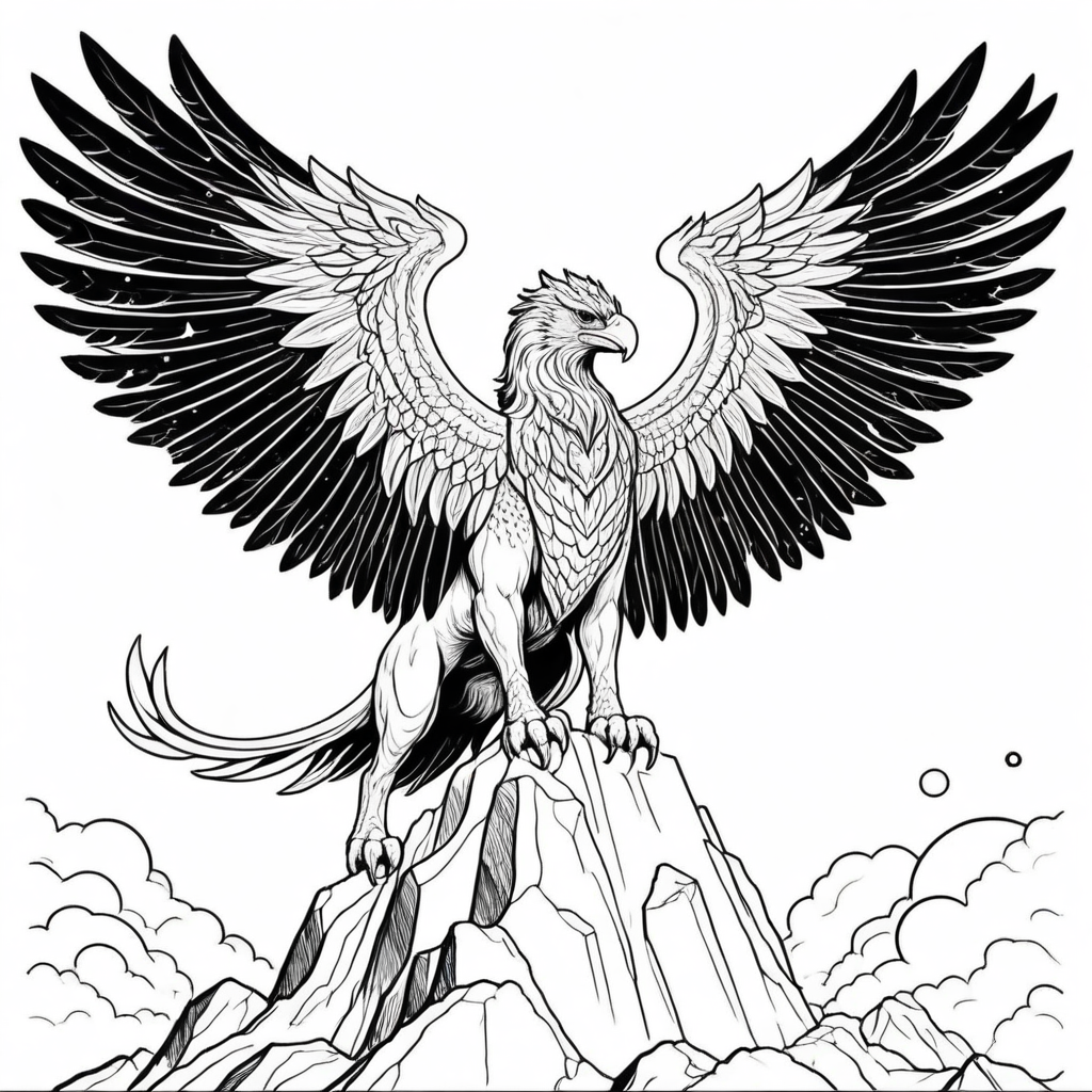 Mythological Mashups Coloring Pages - 25 Epic Creature Designs - Image 15