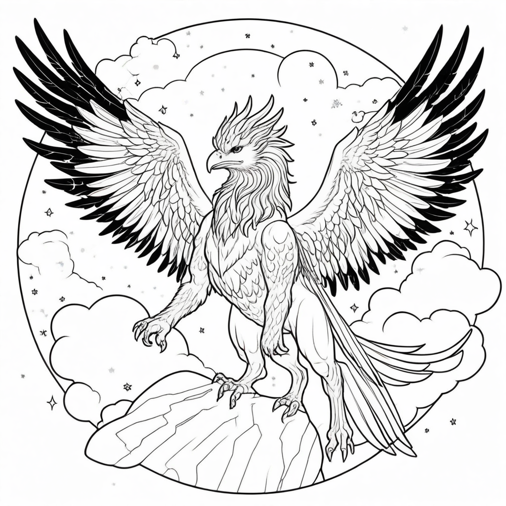 Mythological Mashups Coloring Pages - 25 Epic Creature Designs - Image 24