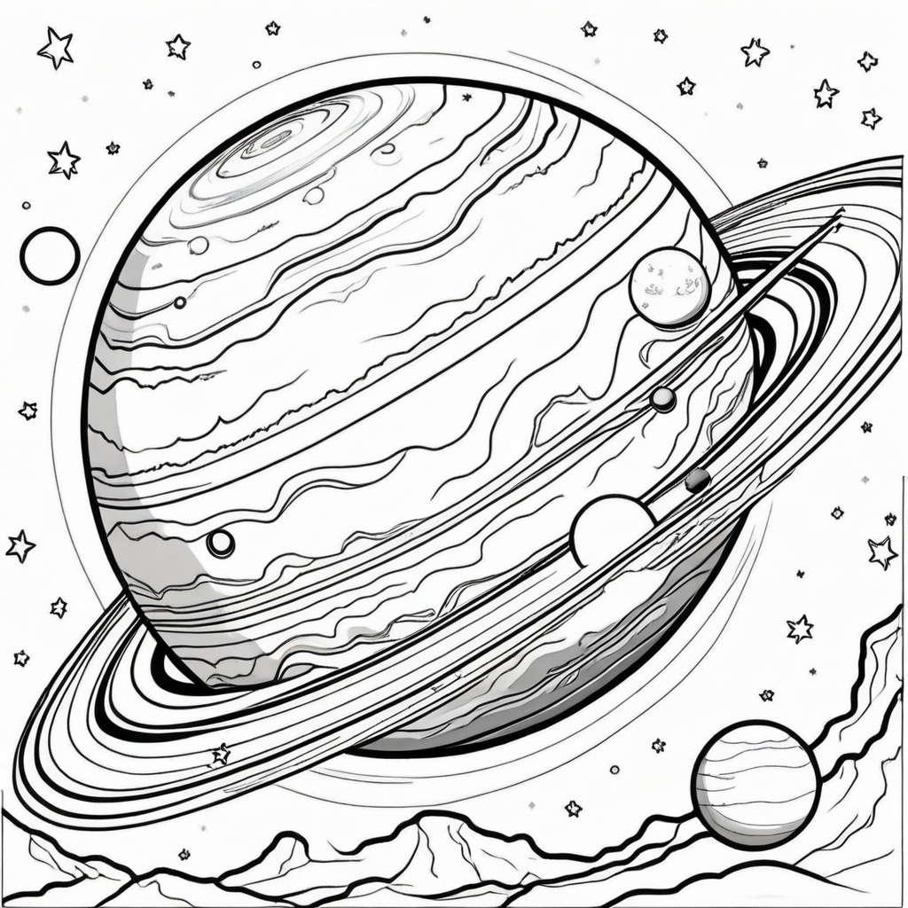 Solar System Coloring Pages - 25 Educational Space Designs - Image 4