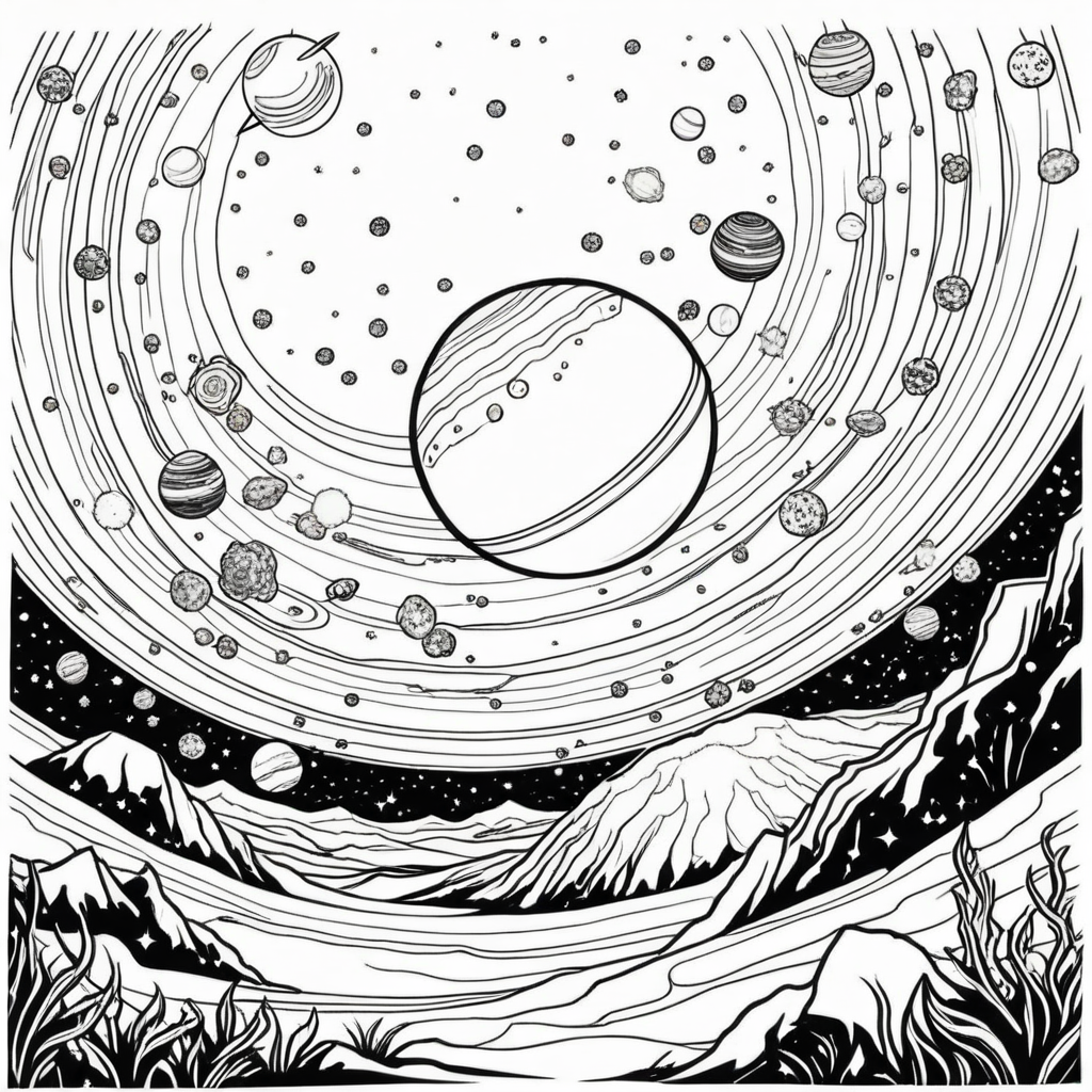 Solar System Coloring Pages - 25 Educational Space Designs - Image 10