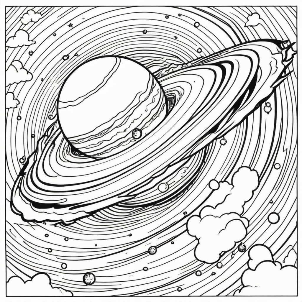Solar System Coloring Pages - 25 Educational Space Designs - Image 16