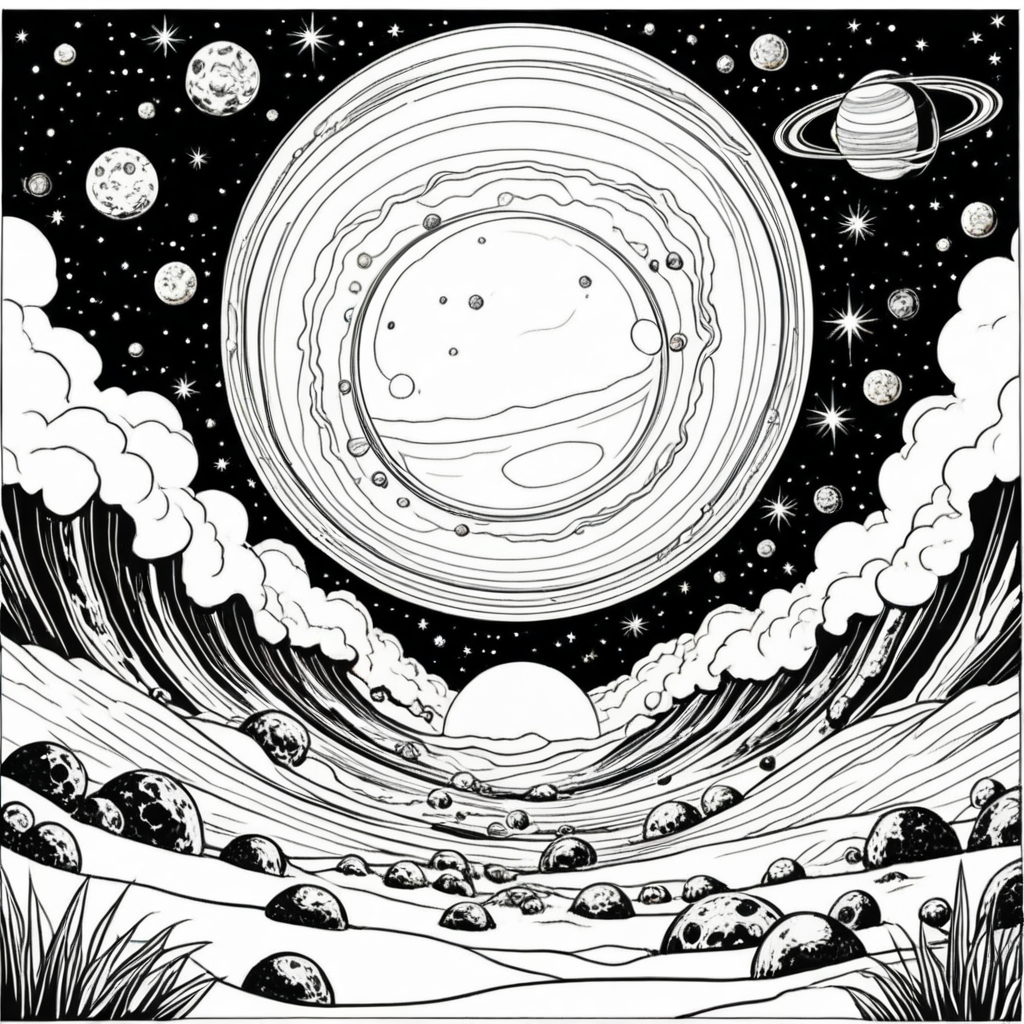 Solar System Coloring Pages - 25 Educational Space Designs - Image 19