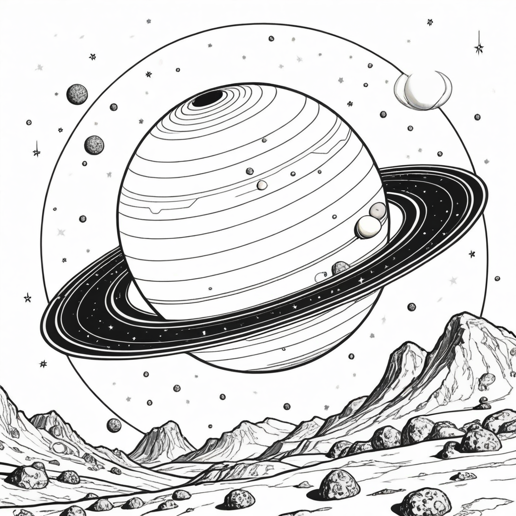 Solar System Coloring Pages - 25 Educational Space Designs - Image 26