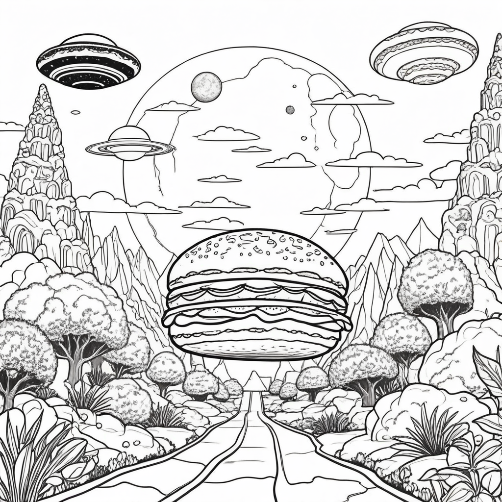 Fantastical Food Coloring Pages - 25 Magical Culinary Designs - Image 15